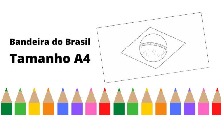 bandeira do brasil para imprimir e colorir