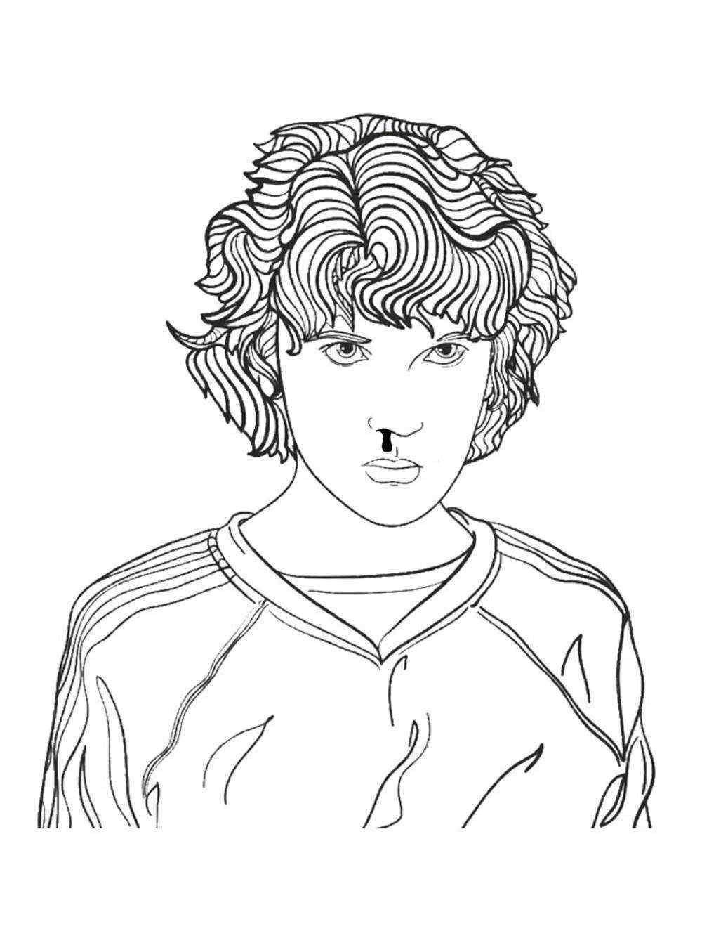 Desenho da Eleven sangrando