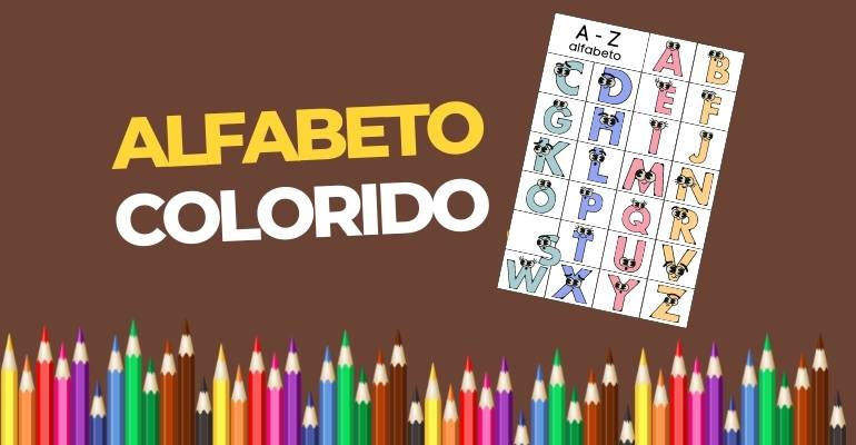 alfabeto colorido completo