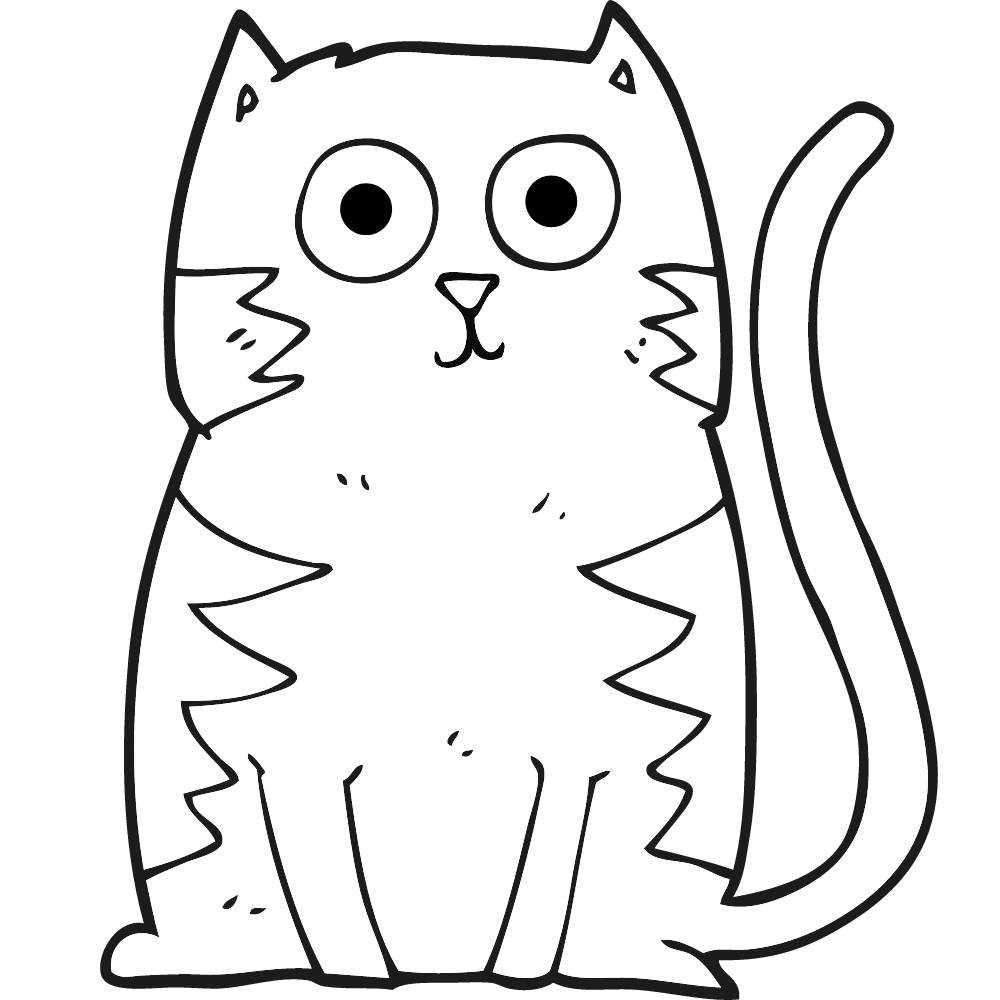 Gato malhado para desenhar