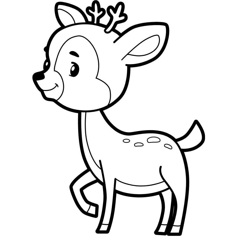 Cervo fofo para desenhar