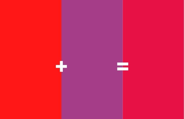 Mistura de cores rosa pink