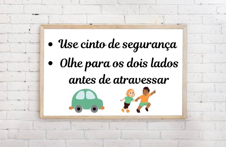 Semana do Trânsito na educação infantil mural
