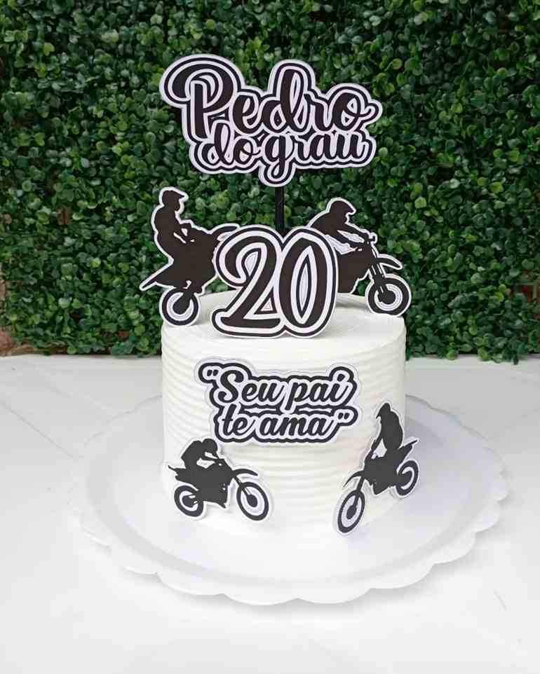 Topper para bolos moto honda personalizado