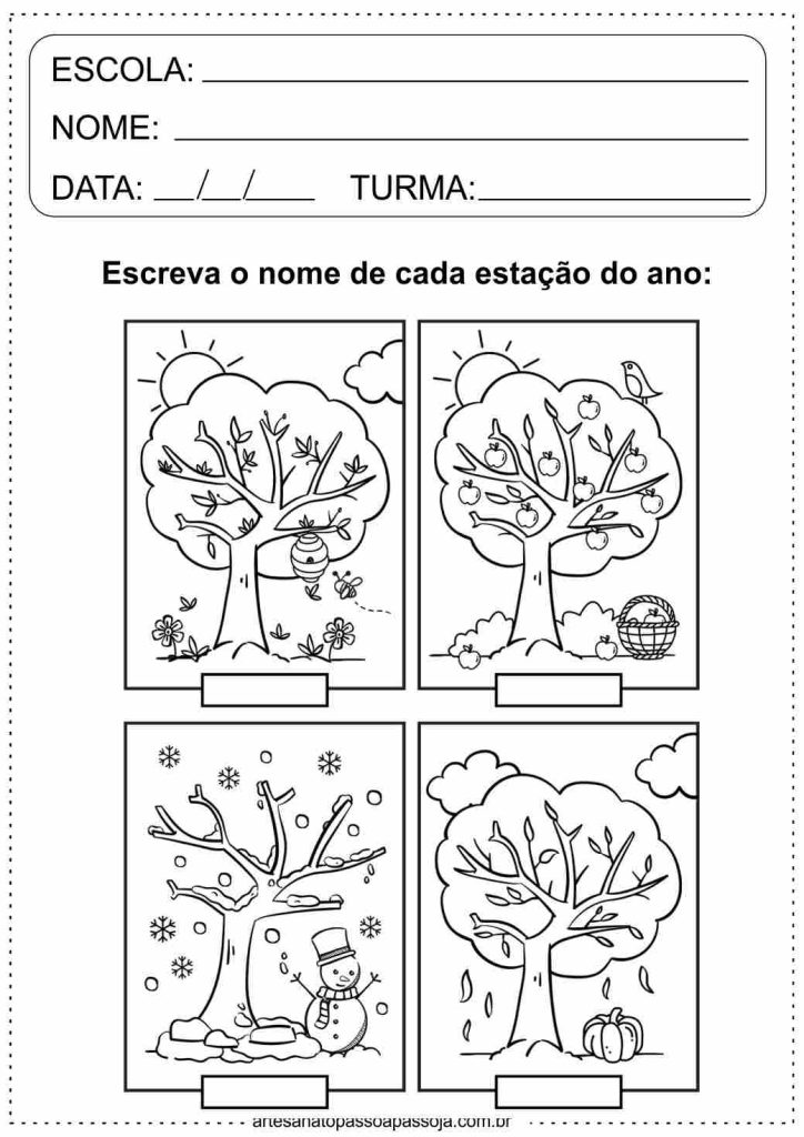 atividade primavera educação infantil