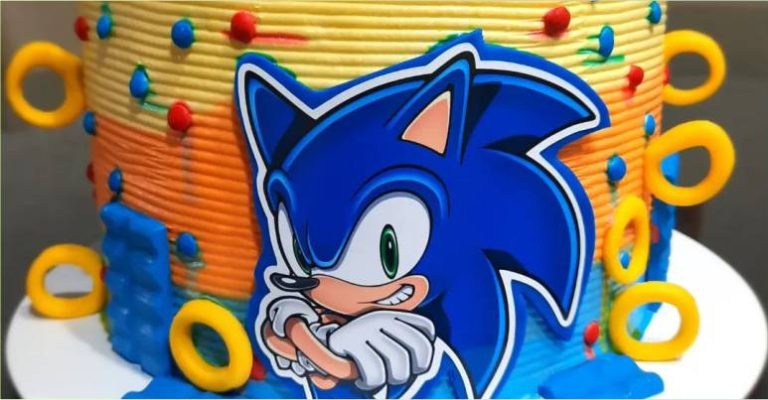 modelo de bolo do sonic