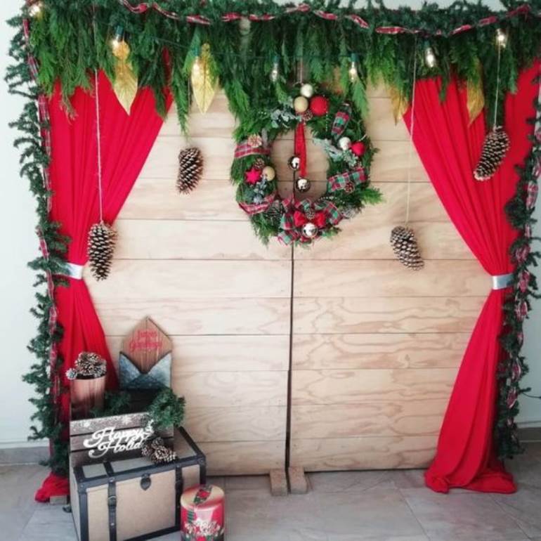 decor de Natal simples tnt