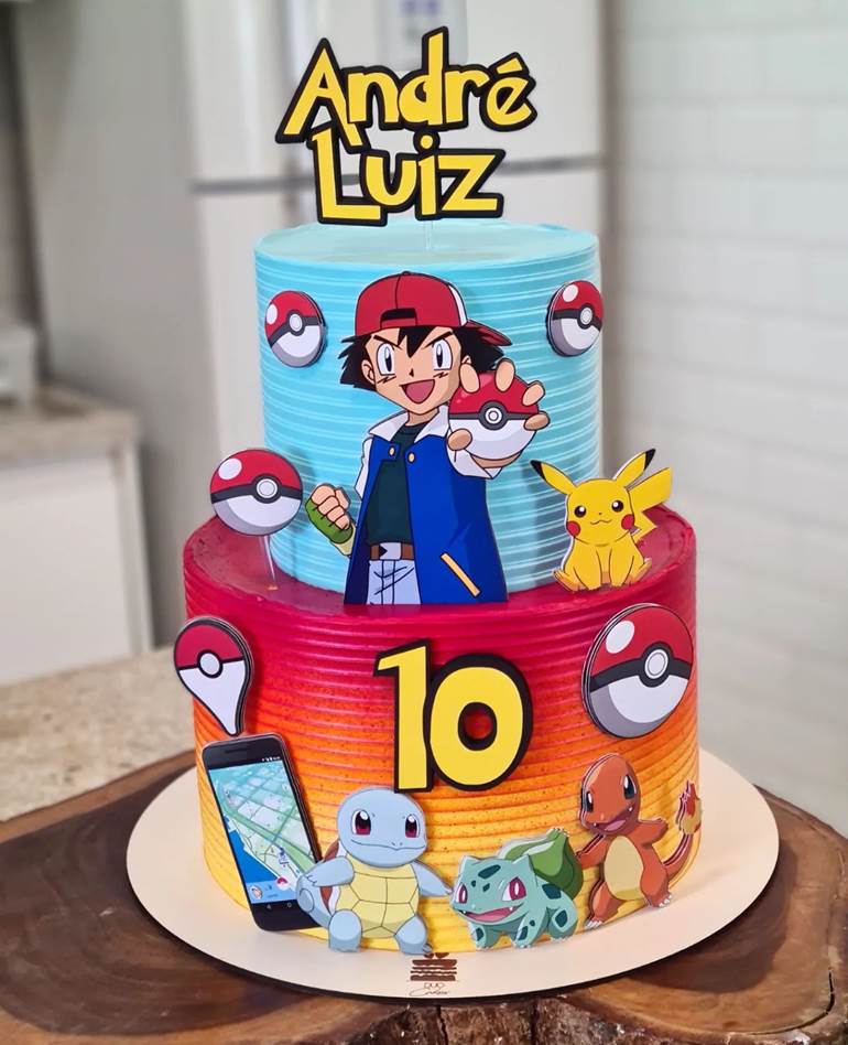 76+ Ideias de Bolo Decorado Pokemon