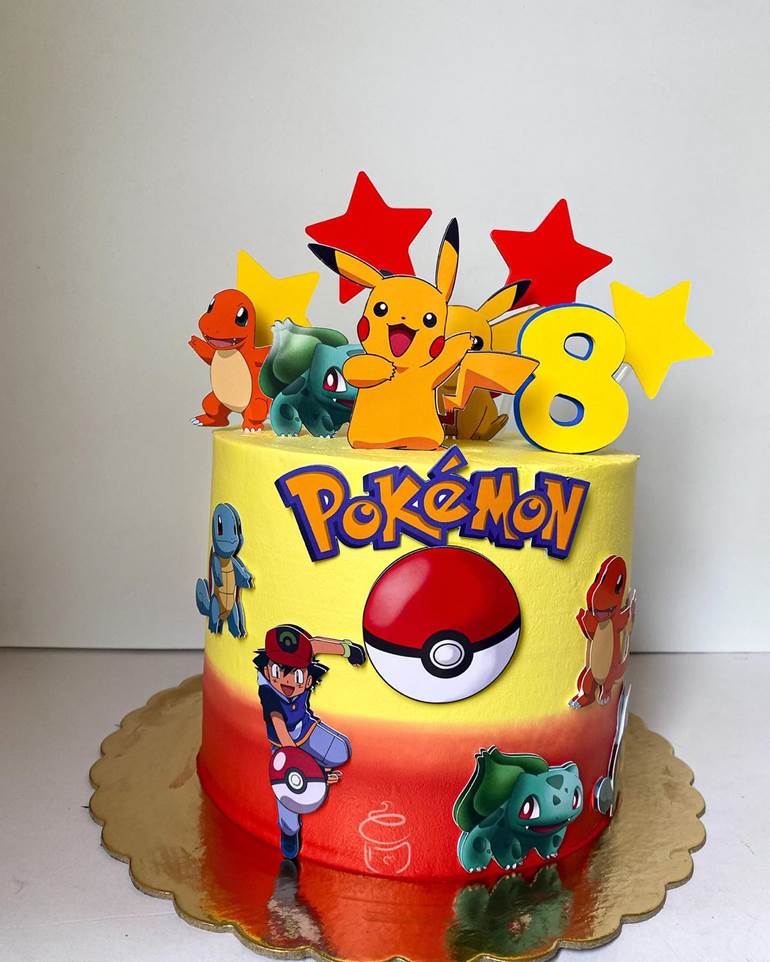 Bolo Pokémon: tutoriais e 100 modelos para se encantar em 2023  Bolo de  pokemon, Bolos pokemon, Bolo de aniversário de pokemon