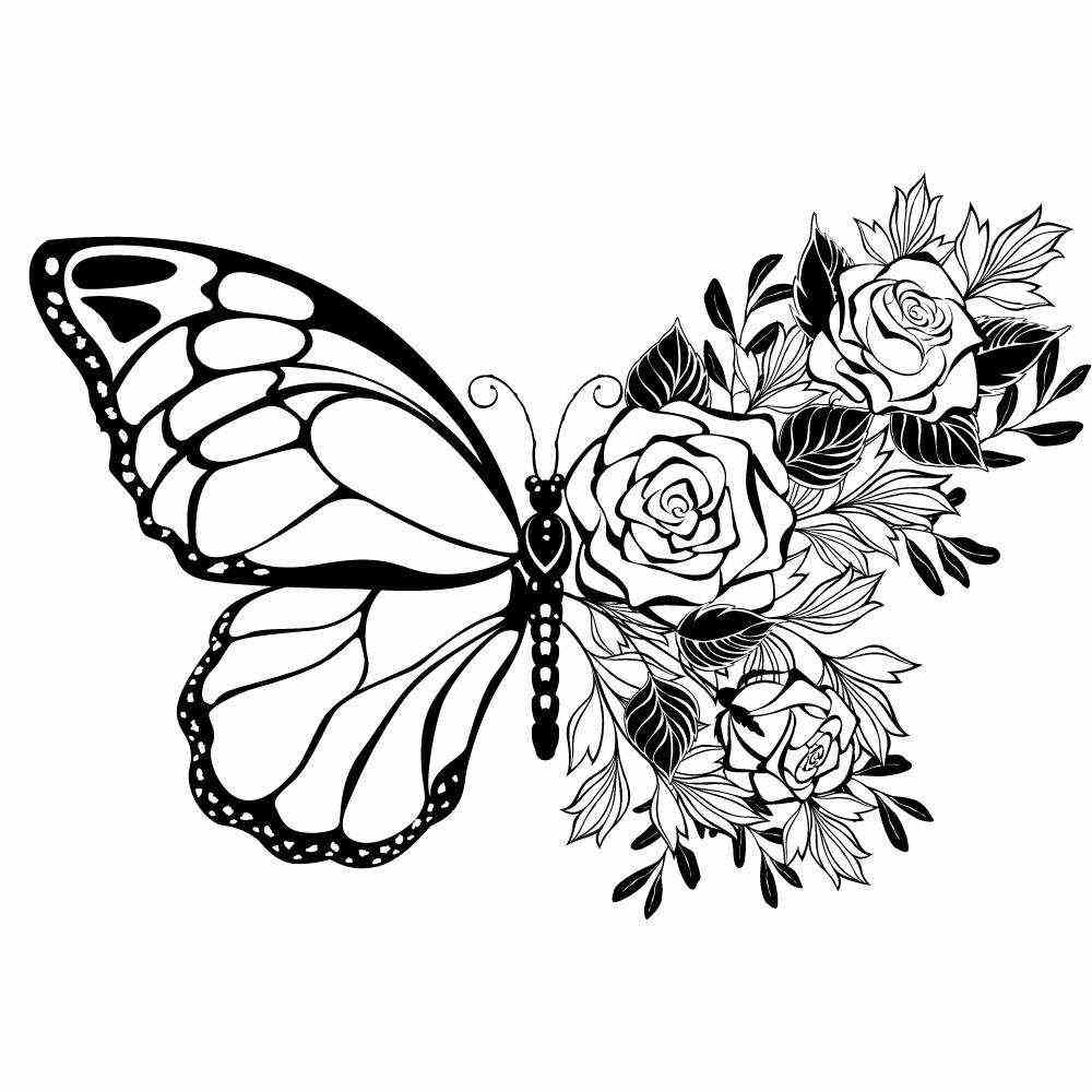 lindos desenhos para desenhar borboleta florida