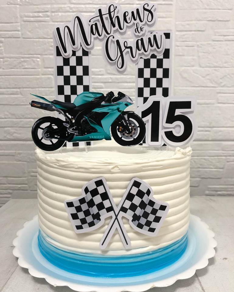 bolo de aniversário tema moto