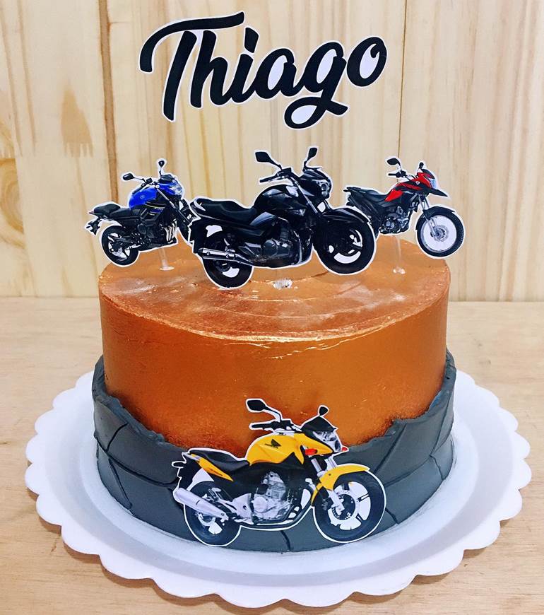 bolo de aniversario moto