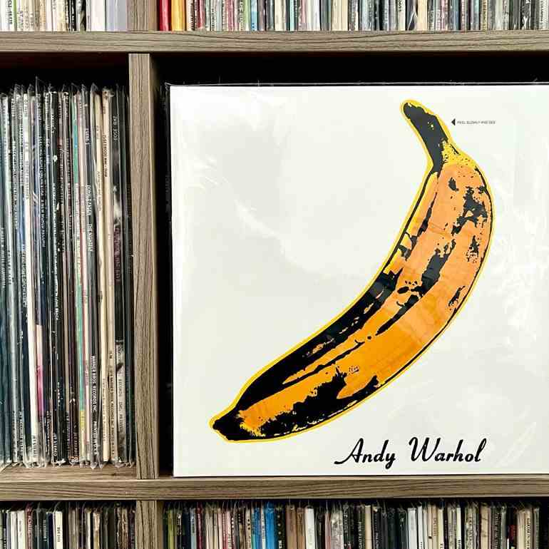 pop art de banana capa de álbum