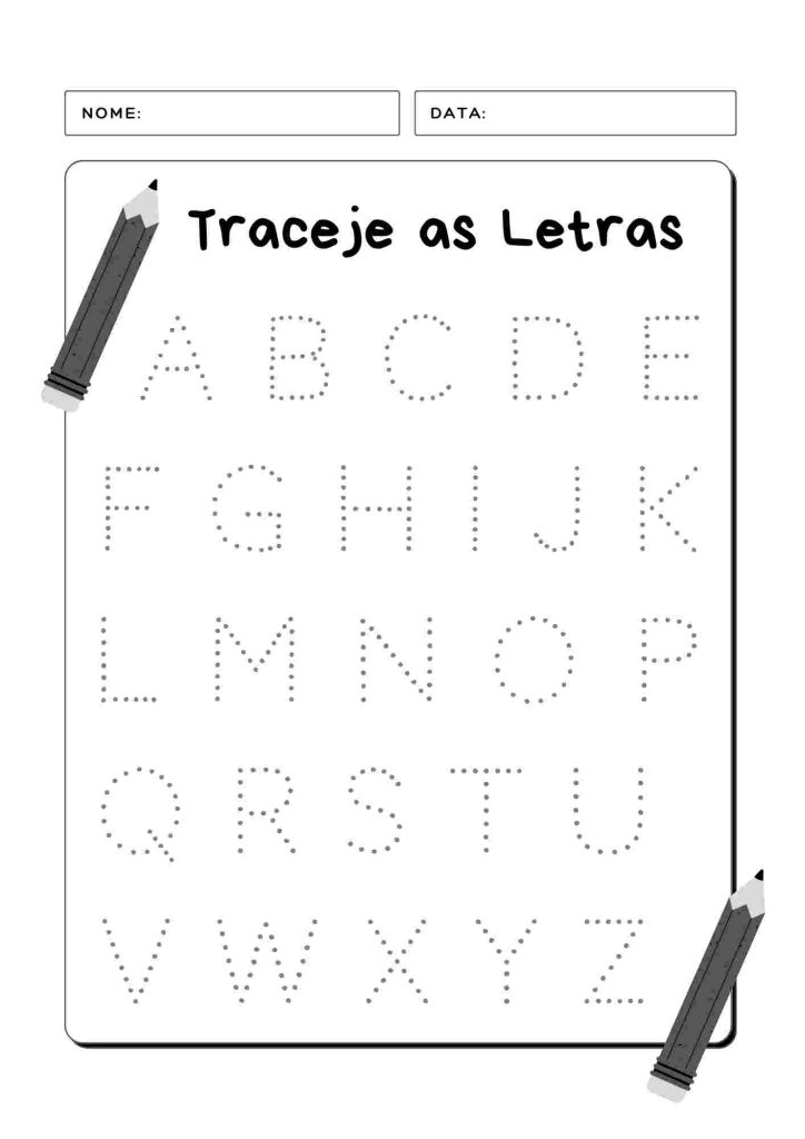 Atividade de tracejar letras