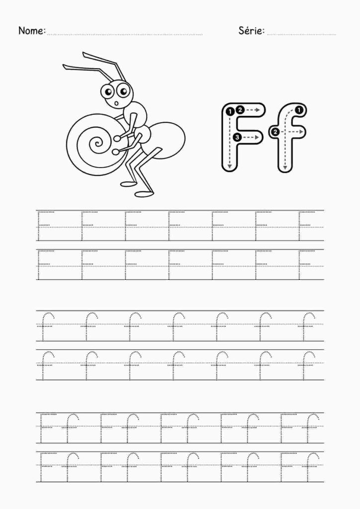 Atividade tracejar letra F