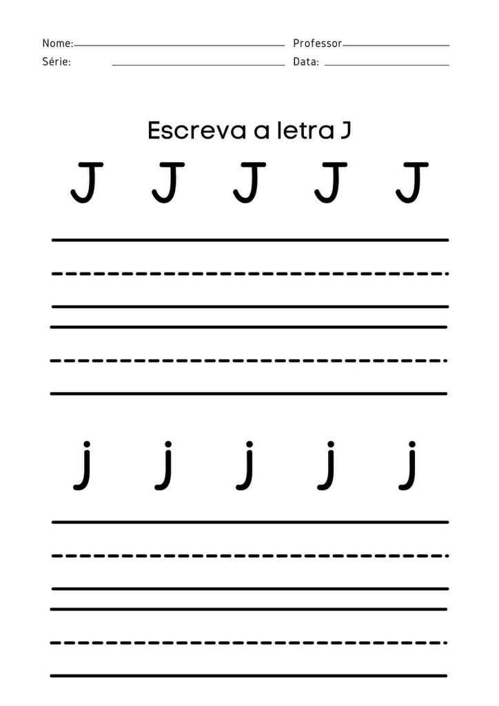 Atividade repetir letra J