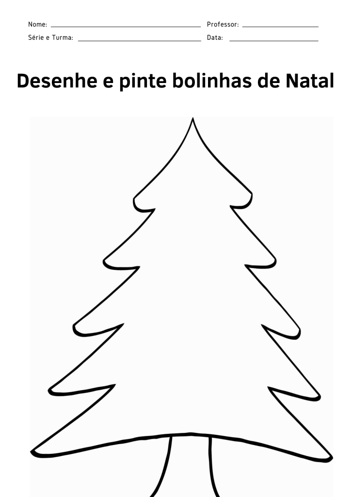 atividade de decorar arvore de natal