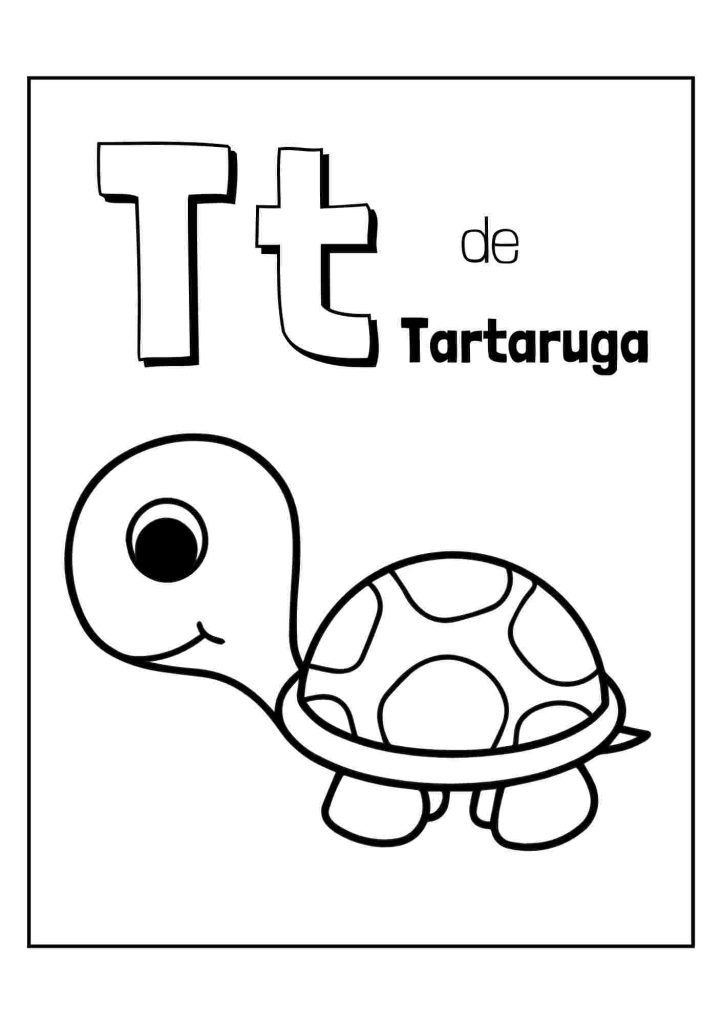 Atividade de desenho de letra T