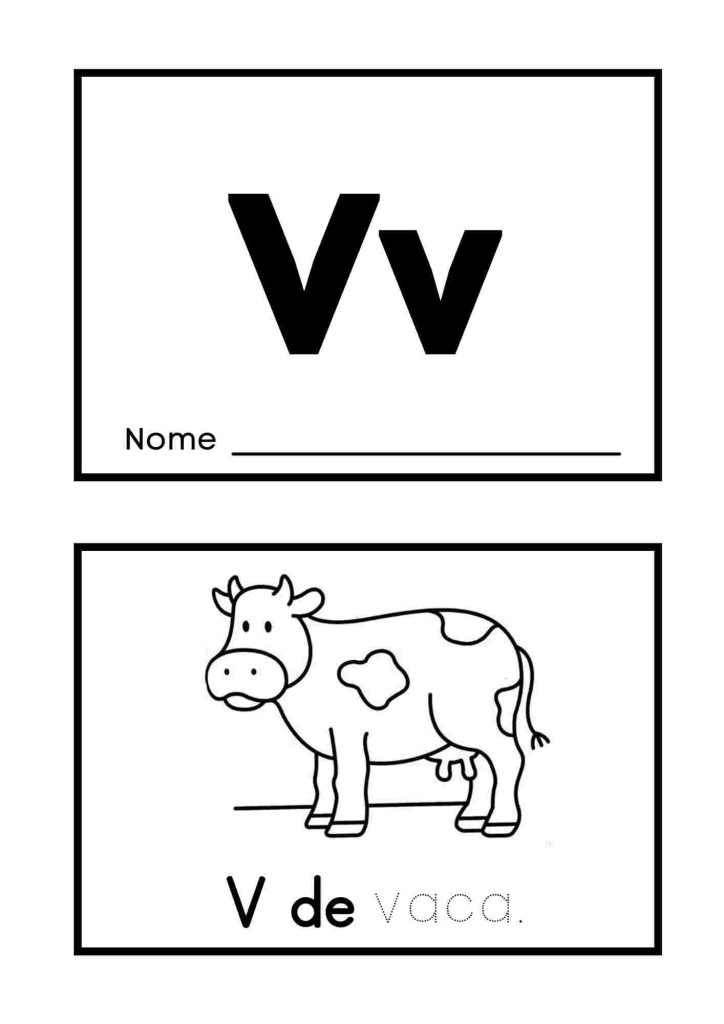 Atividade de desenho com letra V