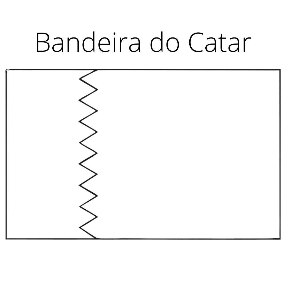 desenho da bandeira do catar para imprimir