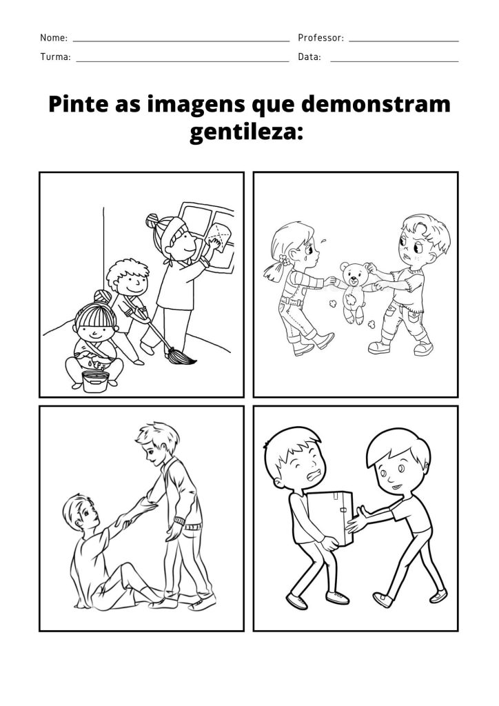 atividade gentileza