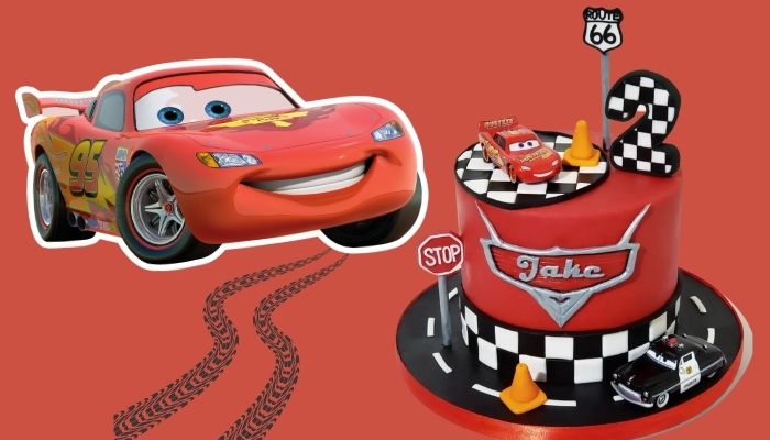 Topo de Bolo Topper Tags Carros Disney Relâmpago McQueen