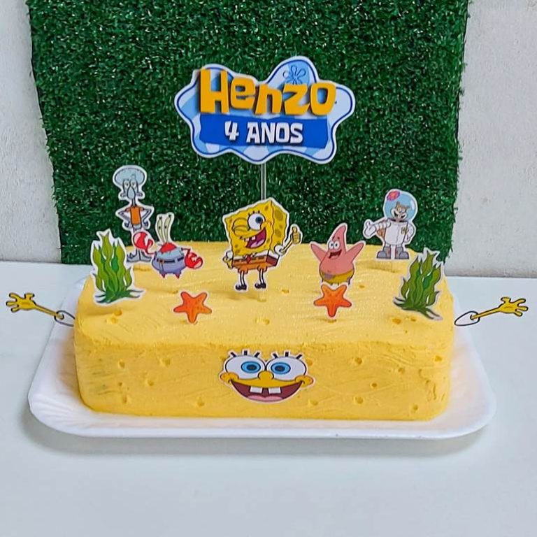 Bolo do Bob Esponja: 60 modelos diretos do fundo do mar - Artesanato ...