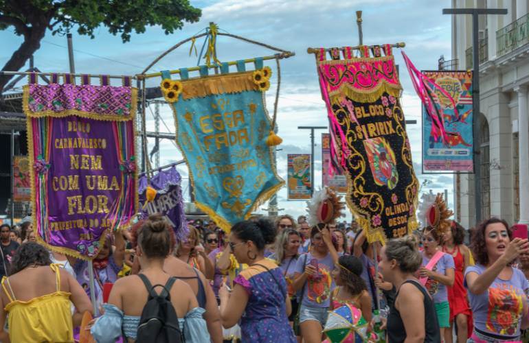 Decoração de carnaval de rua em Recife