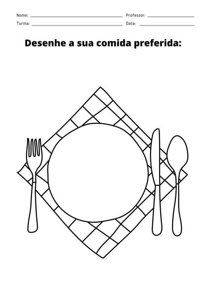 desenho sobre alimentos