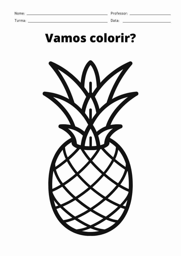 abacaxi para colorir