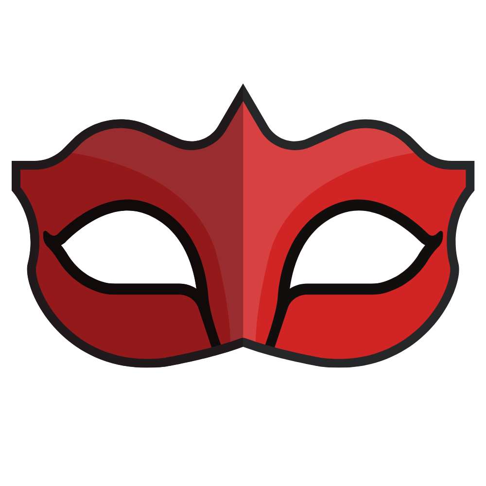 Máscara de carnaval vermelha