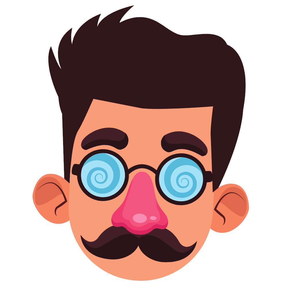 Máscara de carnaval homem com bigode