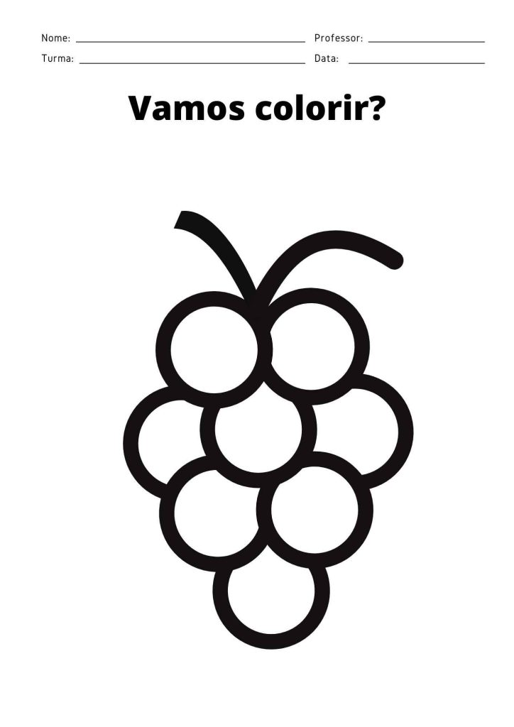 atividade colorir alimentos