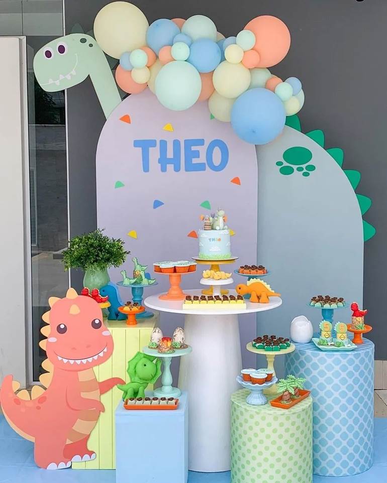 tema de aniversário de 1 ano dinossauros