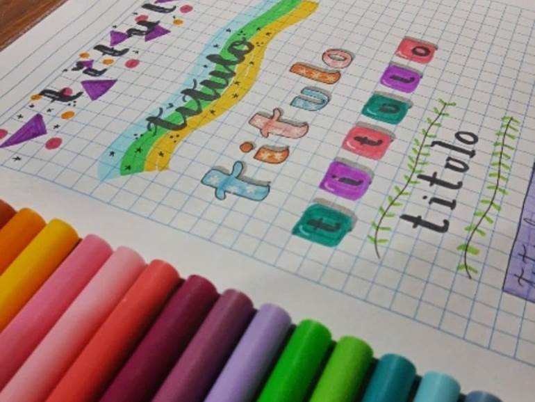 Títulos para caderno: 14 ideias bonitas e fáceis de fazer - Artesanato Passo a Passo!