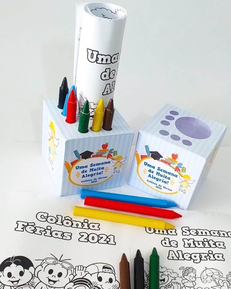 Kit para colorir volta às aulas