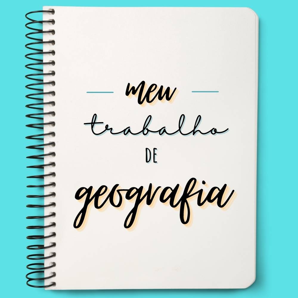capa de geografia em caderno