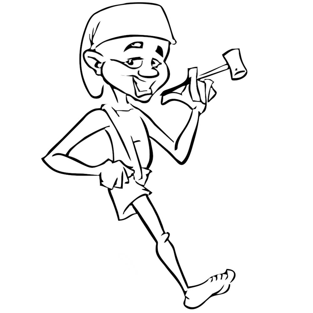 Saci segurando cachimbo