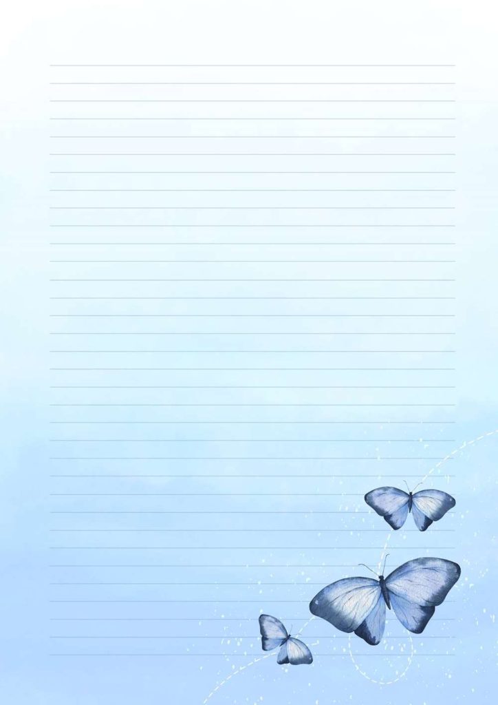 papel de carta azul