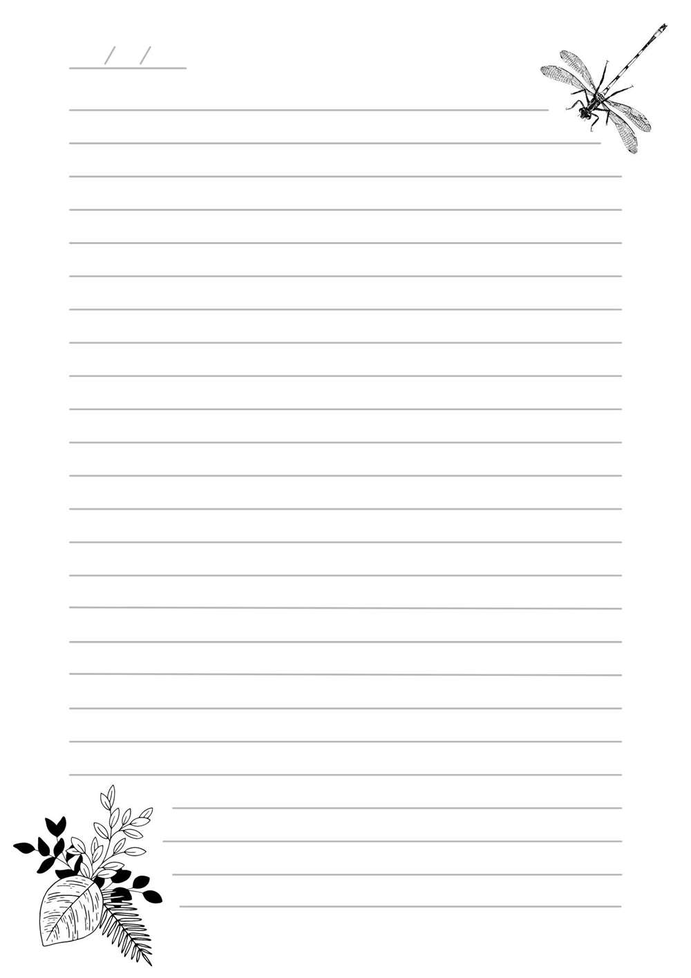 papel com libélula