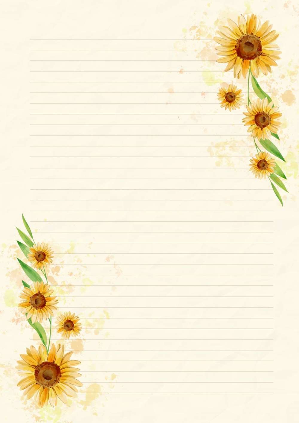 papel com girassol