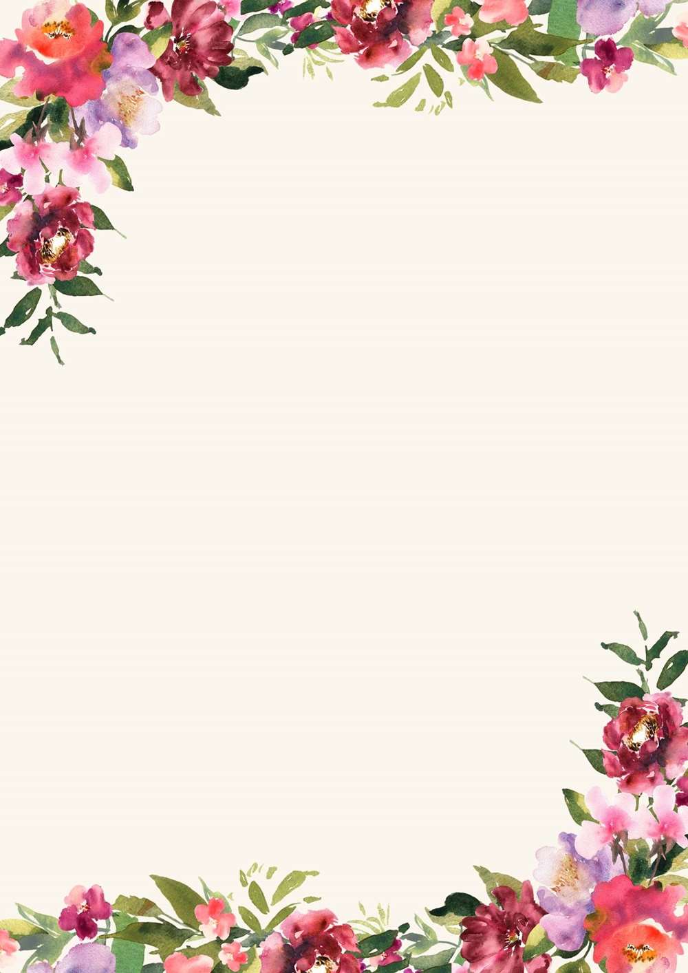 Papel com flores em tons avermelhados