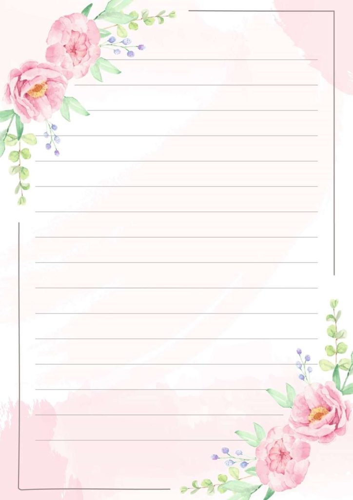 papel de carta cor rose