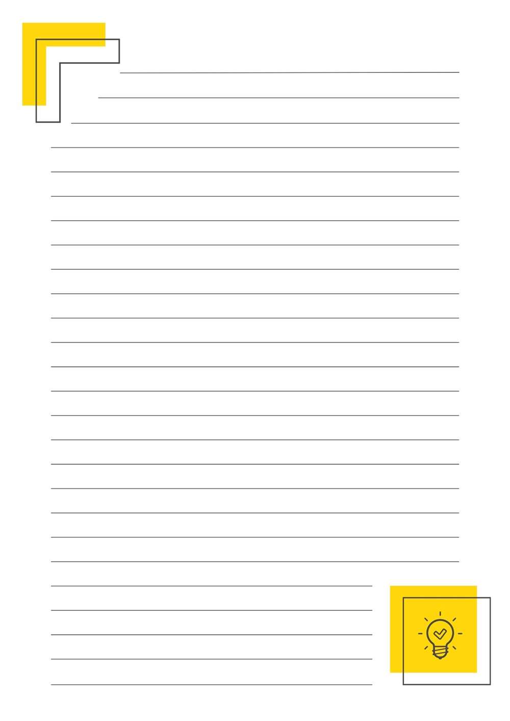 Papel com detalhe amarelo