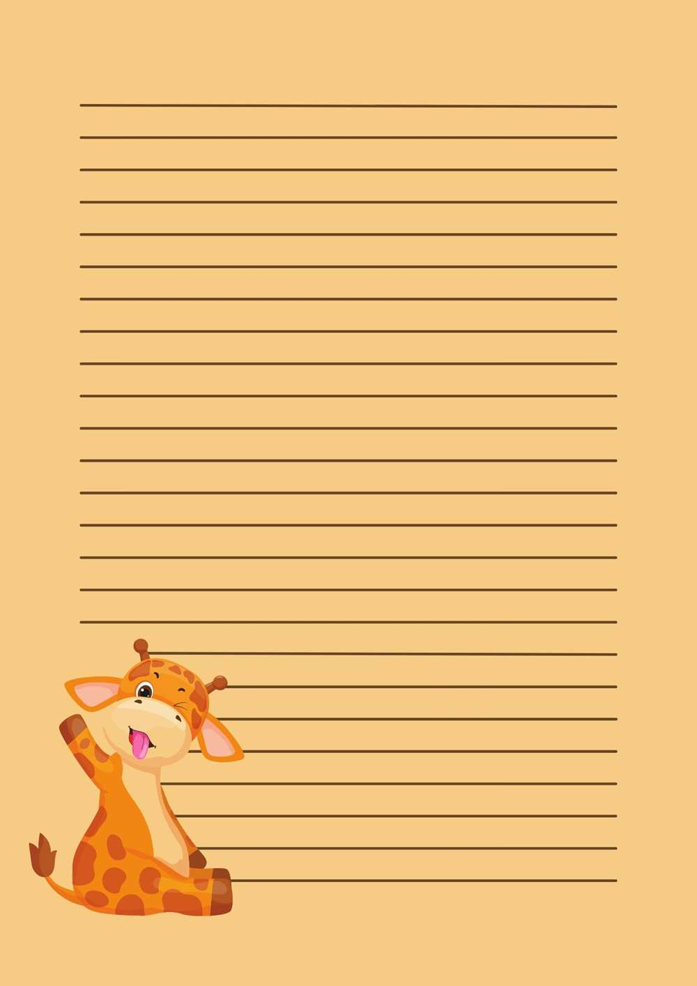 papel com girafa