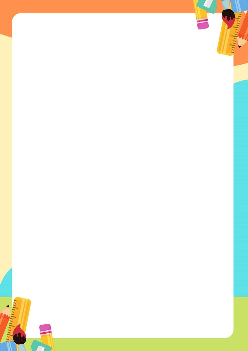 papel de material escolar