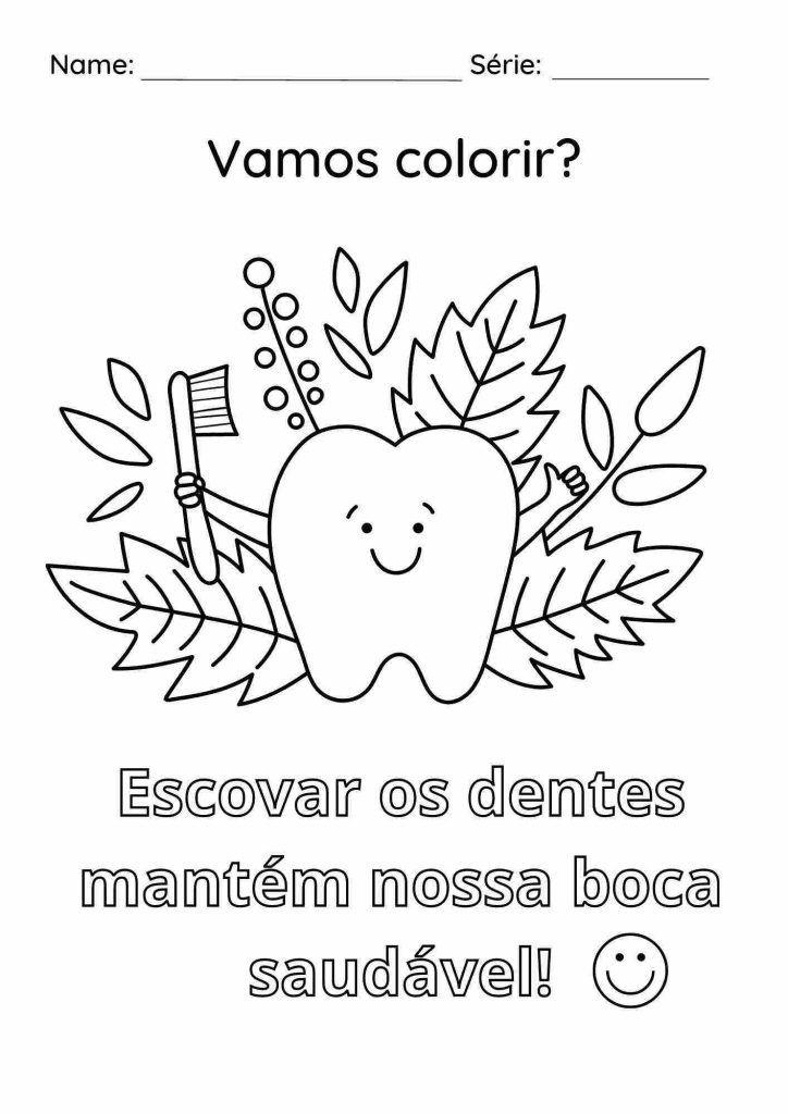 atividade de higiene pessoal para imprimir