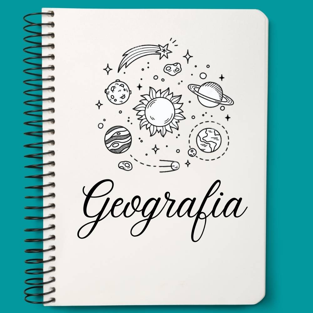 Desenho geografia capa caderno