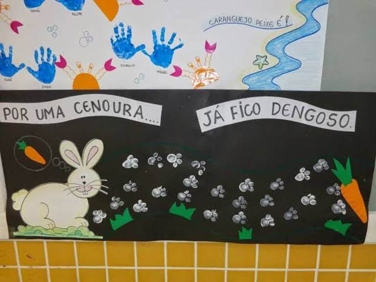 Painel de coelho e cenoura