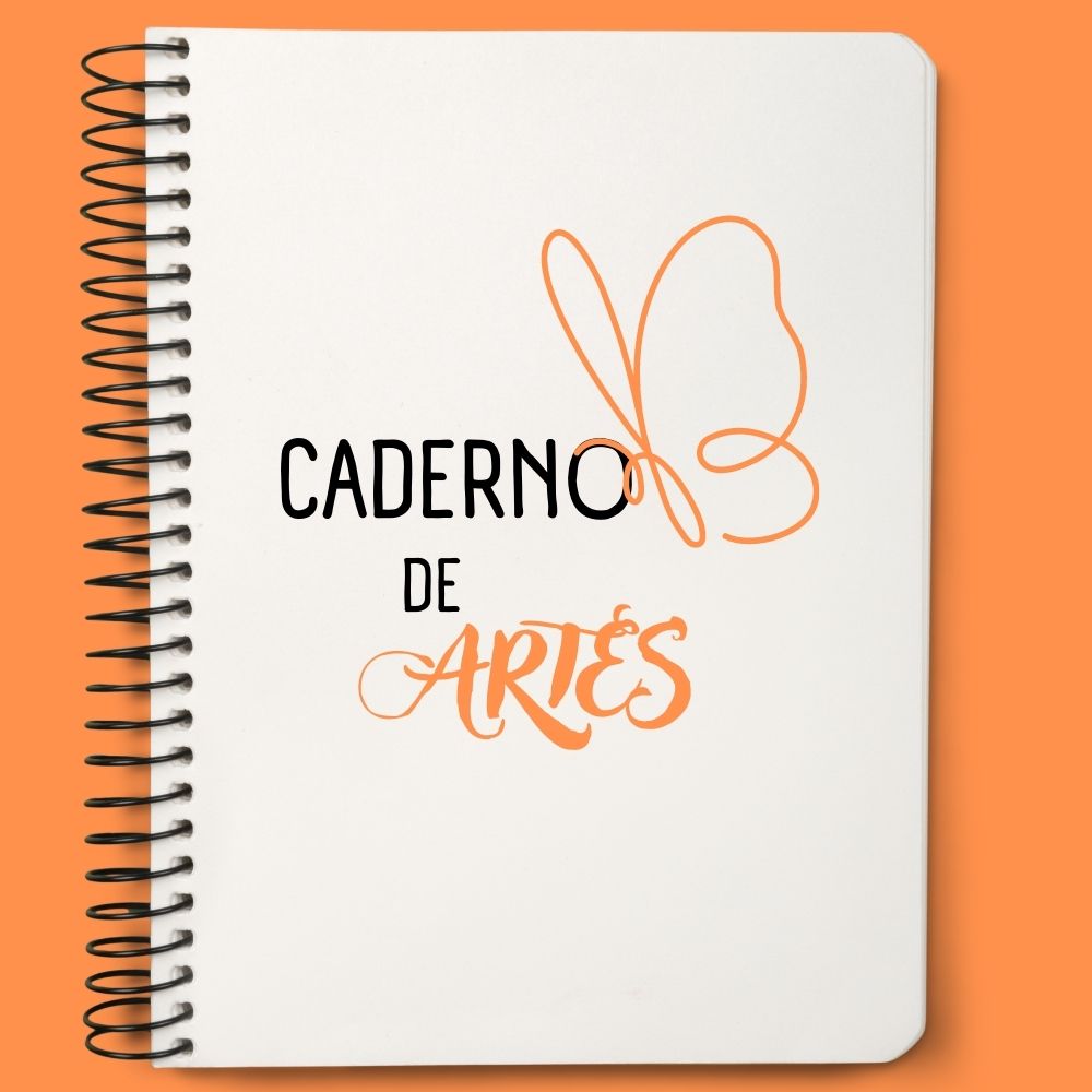 capa de caderno de artes feminino